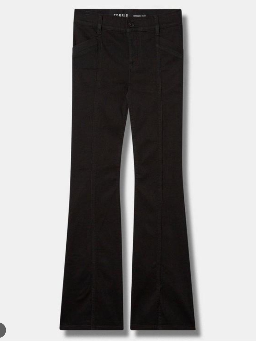 Torrid Bombshell Flare Wide Leg Super Soft Black Denim Jeans Plus Size 18T Tall